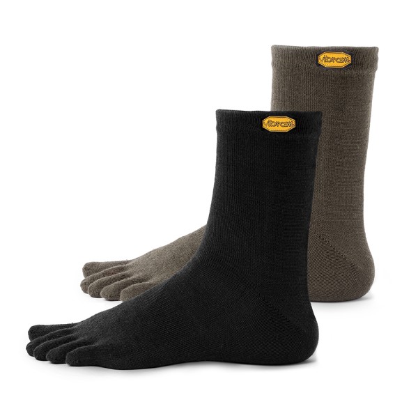 Vibram Five Toe Socks Wool Blend Crew Twin Pack...