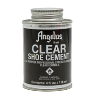 Angelus Clear Shoe Cement 4 fl oz. Professional Strength.