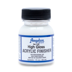 Angelus Acrylic Finisher 610 High Gloss Hard Finish. 1 fl oz/30ml Bottle