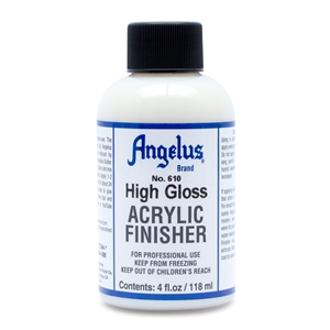 Angelus Acrylic Finisher 610 High Gloss Hard Finish. 4 fl oz/118ml Bottle