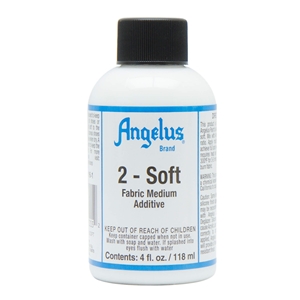 Angelus 2-Soft Fabric Medium Additive. 4 fl oz/119ml Bottle