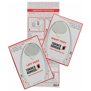 Trainer Armour Big Toe Hole Preventer Patches. Invisible patches for all sizes of trainers