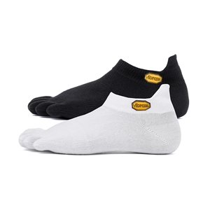 FiveFingers ATHLETIC NO SHOW Socks TWIN PACK White & Black