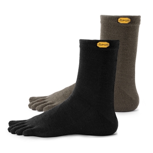 FiveFingers Wool-Blend Crew Socks TWIN PACK Black & Green